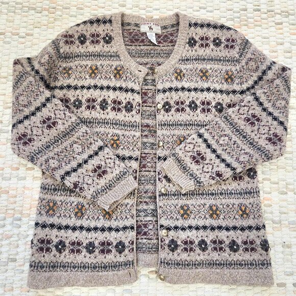 Vintage Wool Cardigan – Point Zéro by Nicole Benisti – M - Picture 13 of 14